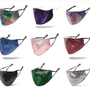 Sequined Cotton Washable Mask